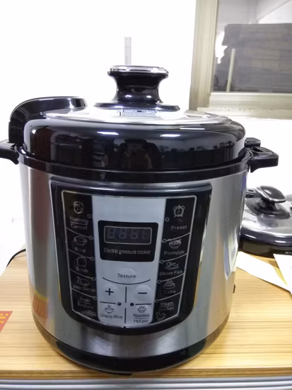 Fogão de Arroz Digital Inteligente Antiaderente 6L Microondas Elétrico Aço Inoxidável Panela de Pressão Multifuncional Longstar