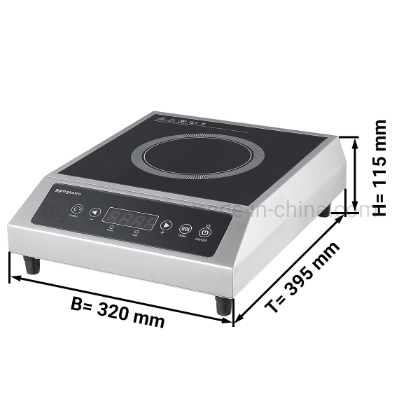 Electric Commercial Kitchen Equipment 2.7kw Stainless Steel Housing Induction Cooker