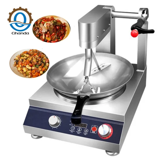 Industrial Restaurante Cozinha Fritadeira Arroz Frito Wok Elétrico a Gás Comercial Inteligente Cozinha Automática Robô Fogão