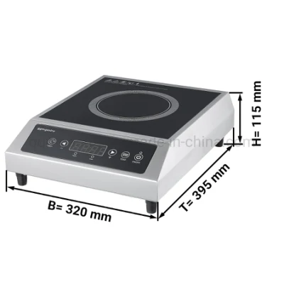 Fogão elétrico de indução para equipamentos de cozinha comercial 2,7kw com carcaça de aço inoxidável