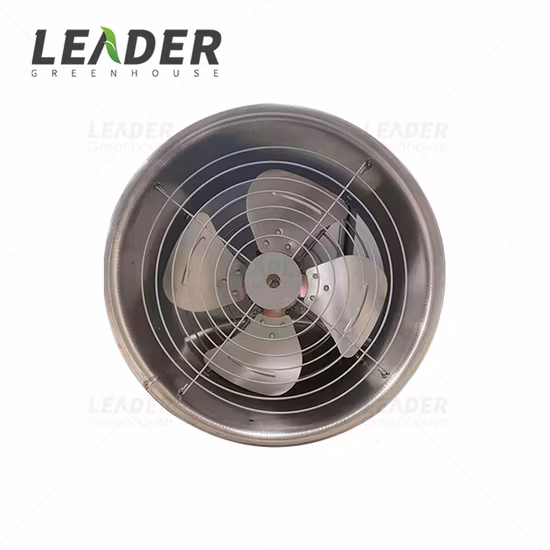 Ventilador de circulação de efeito estufa de aço inoxidável